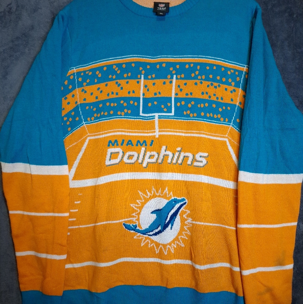 🤘💲 🐬Miami Dolphins Sweater- 2XL - NFL Team Apparel